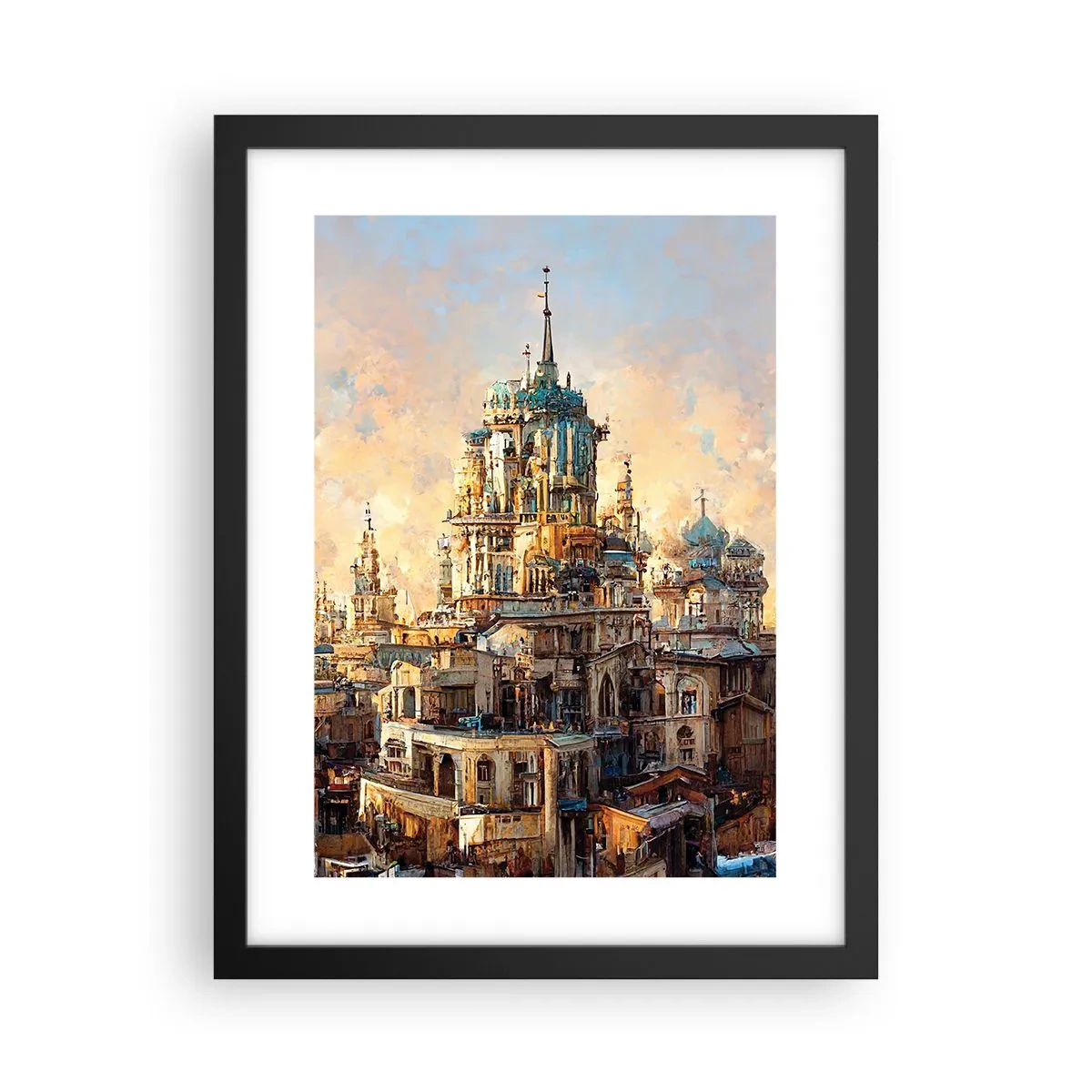 Plakát v černém rámu - Město měst - 30x40 cm