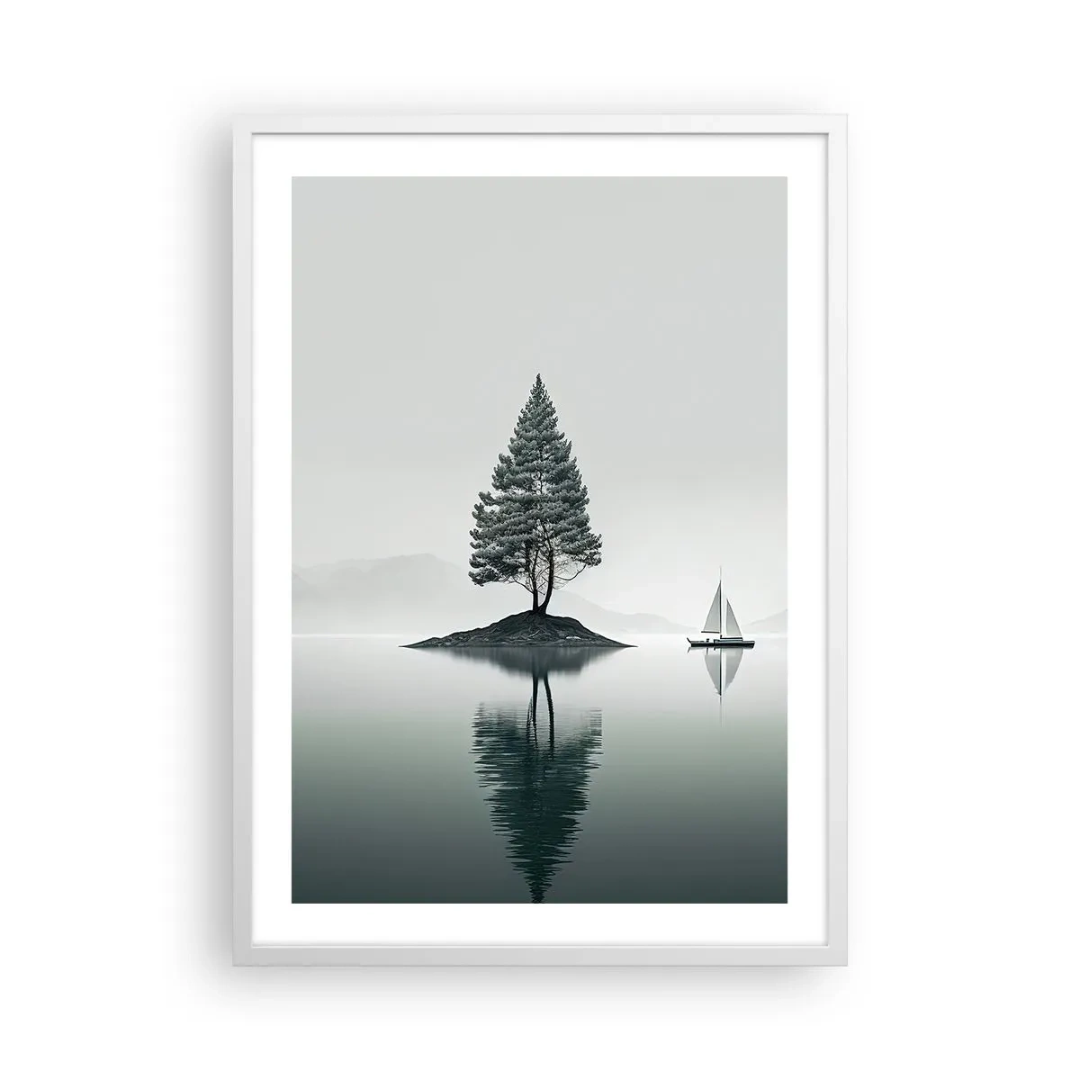 Plakát v bílém rámu - Snění - 50x70 cm