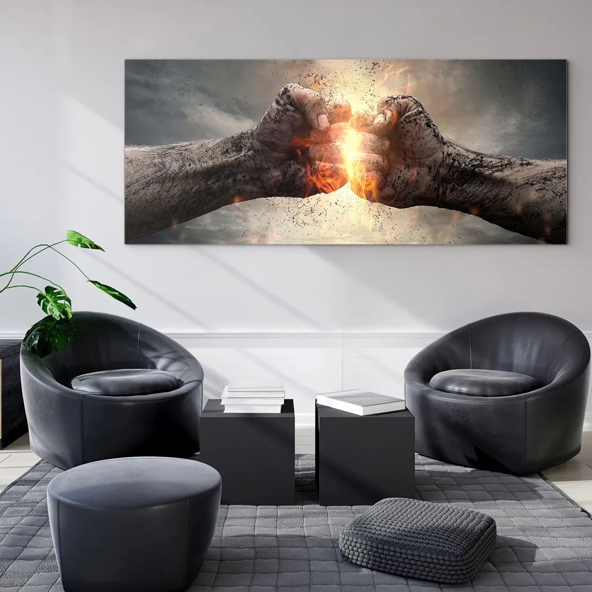 Obraz na skle - Jdi do války - 140x50 cm