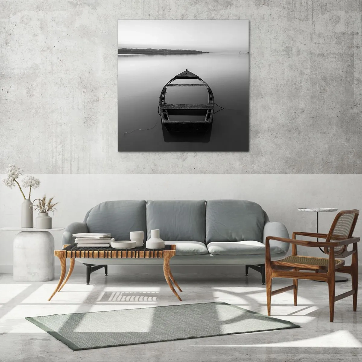 Obraz na skle - Stesk a melancholie - 70x70 cm