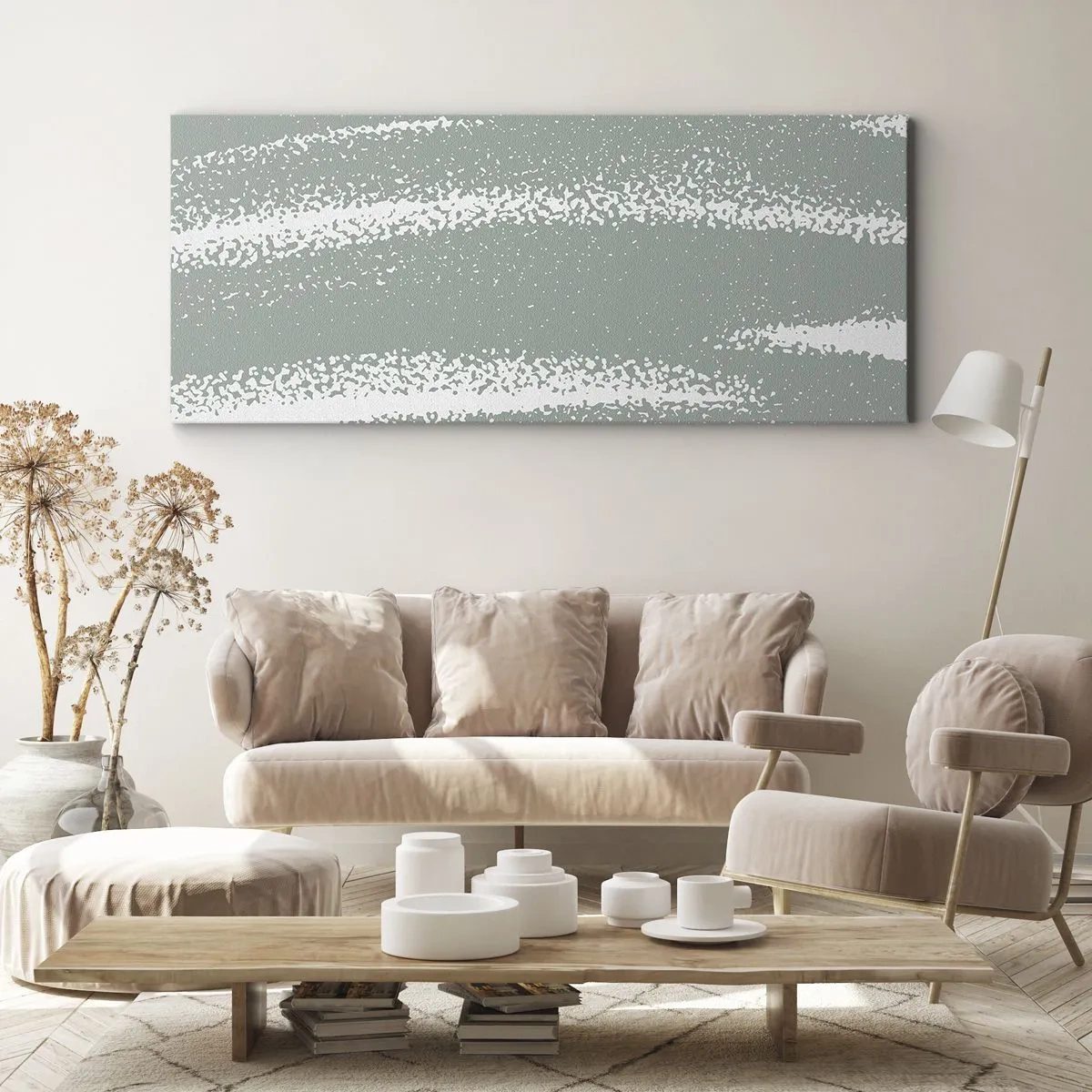 Obraz na plátně - Abstrakce v zimním stylu - 100x40 cm