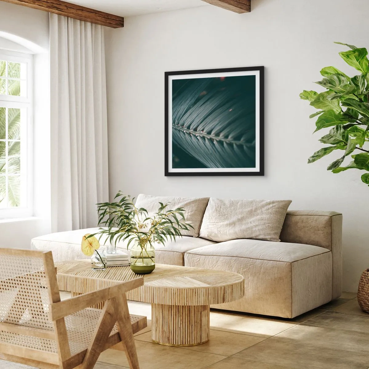 Plakát v černém rámu - Přesnost přírody - 50x50 cm