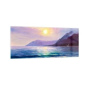Obraz na skle - Křišťál vody a vzduchu - 100x40 cm
