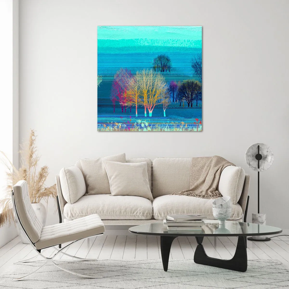 Obraz na skle - Fantastická krajina - 30x30 cm