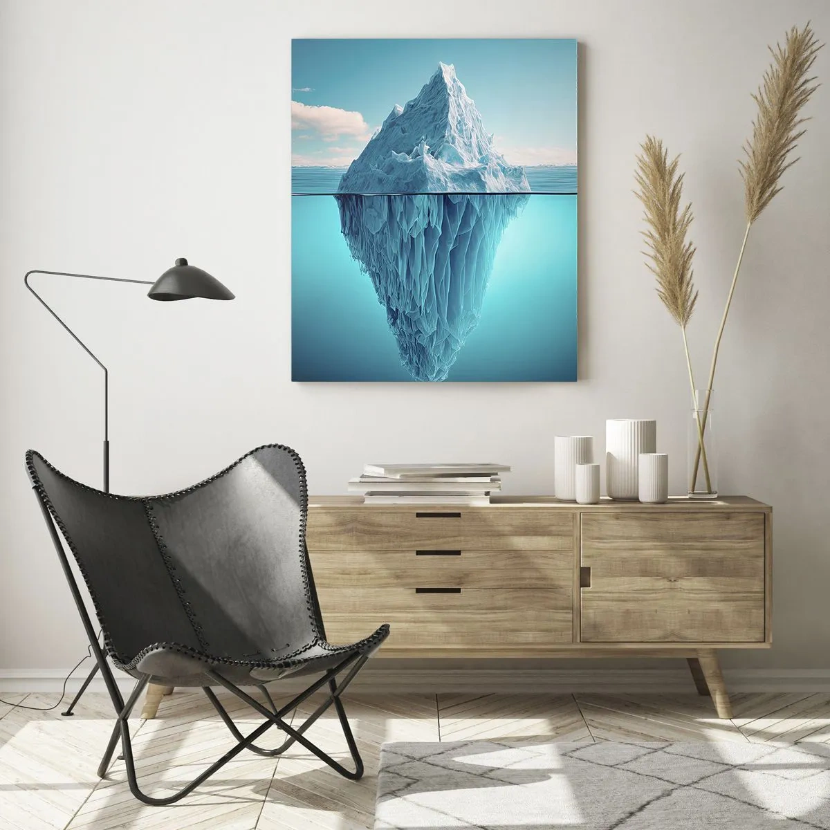 Obraz na skle - Ledová královna - 80x120 cm