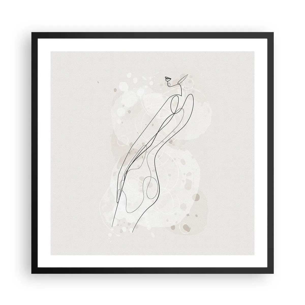 Plakát v černém rámu - Zabloudit pohledem - 60x60 cm