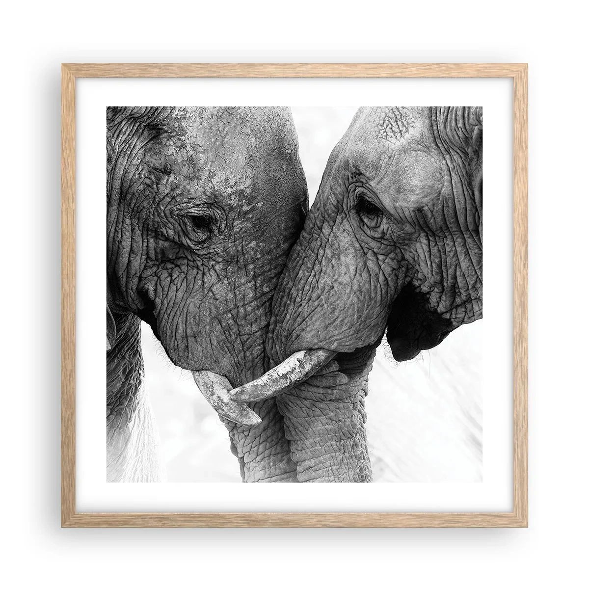 Plakát v rámu světlý dub - Upřímné vyznání - 50x50 cm