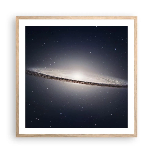 Plakát v rámu světlý dub - Kdysi dávno, v jedné vzdálené galaxii… - 60x60 cm