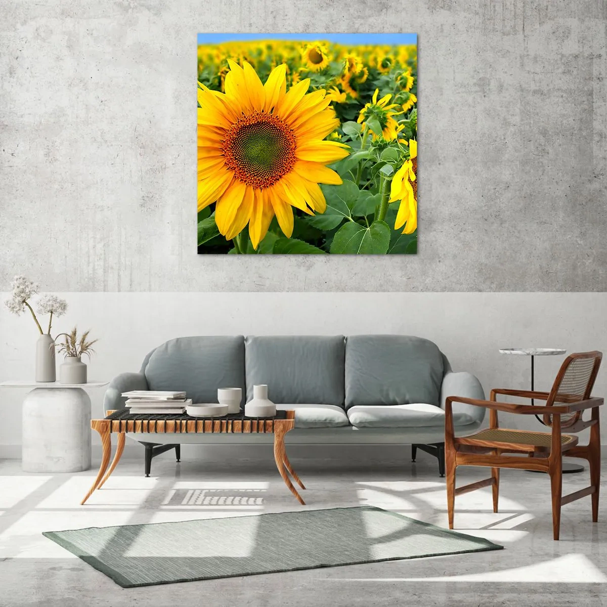 Obraz na skle - Zahořely stovky sluncí - 70x70 cm