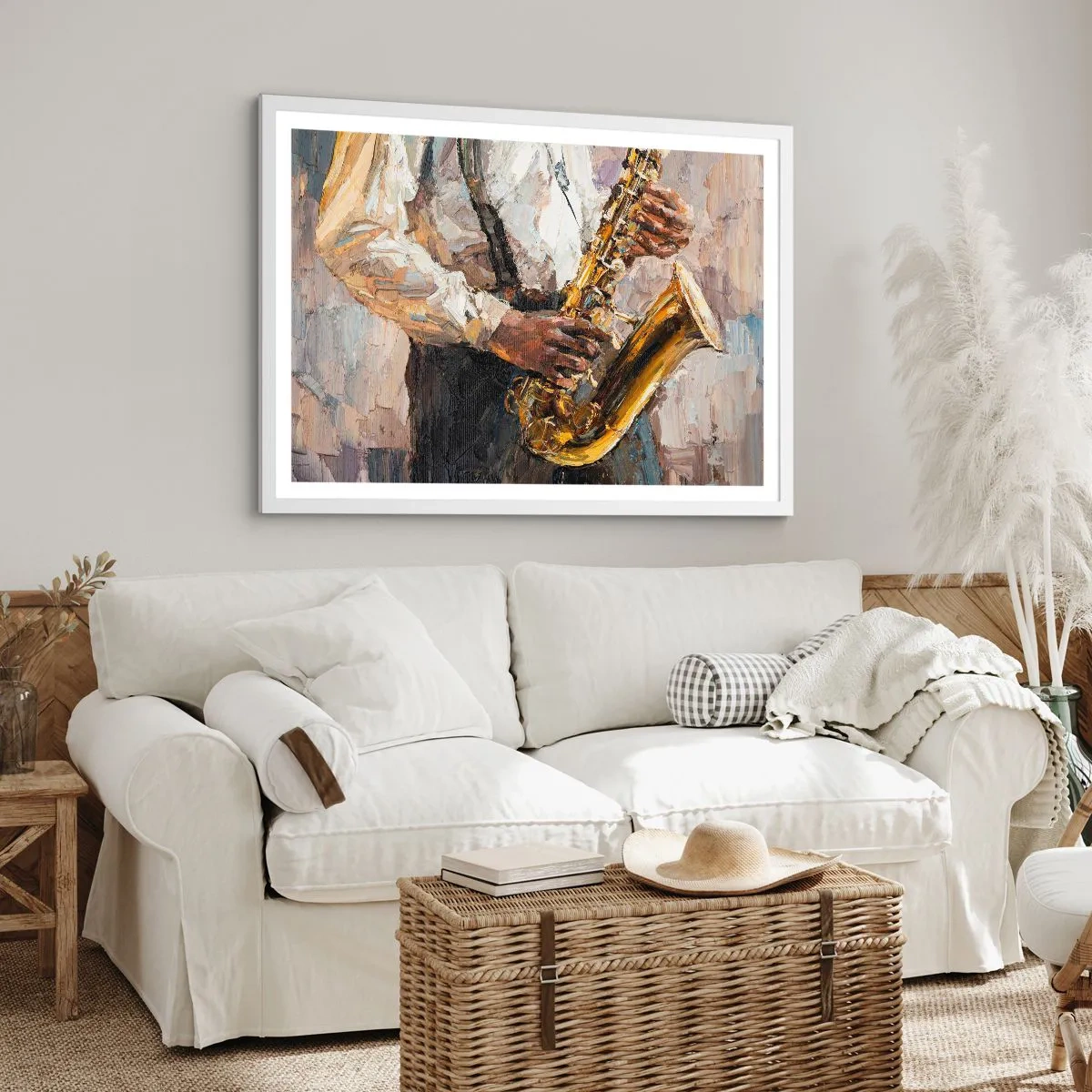 Plakát v bílém rámu - Čas na sólovou hru - 50x40 cm