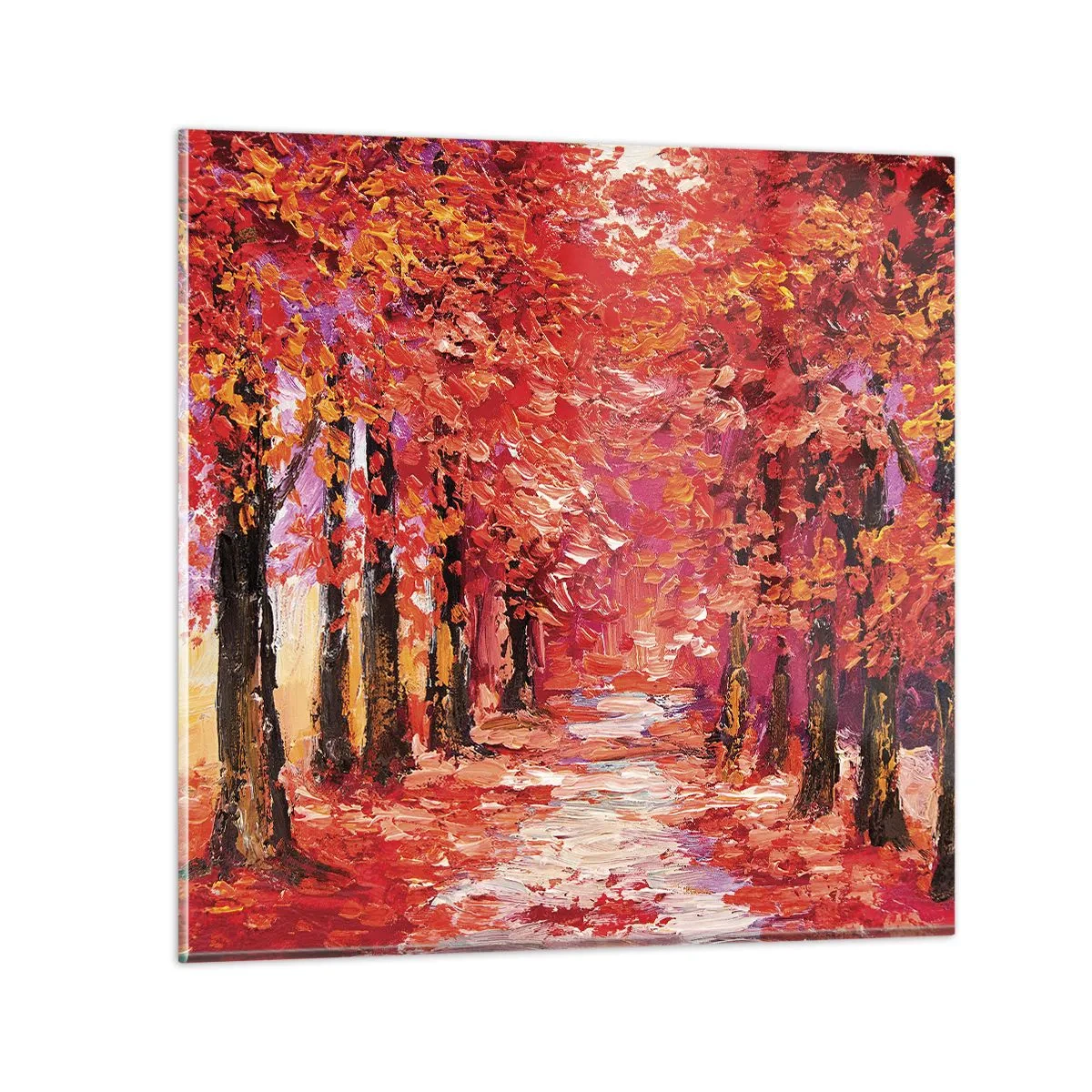 Obraz na skle - Podzimní imprese - 30x30 cm