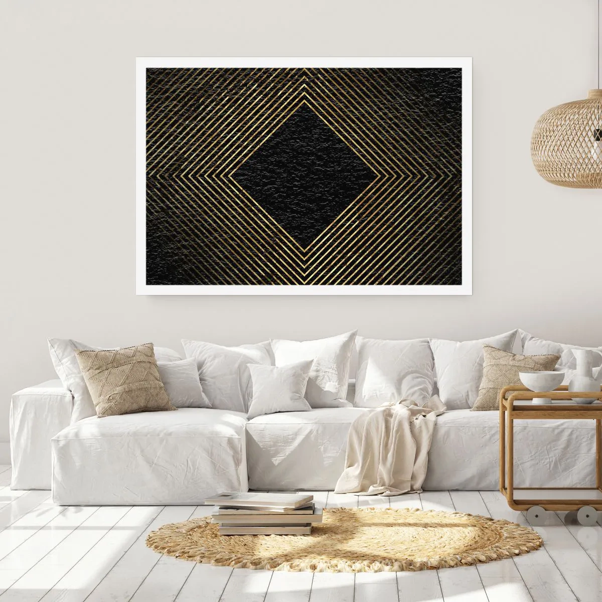 Plakát - Geometrie ve stylu glamour - 91x61 cm