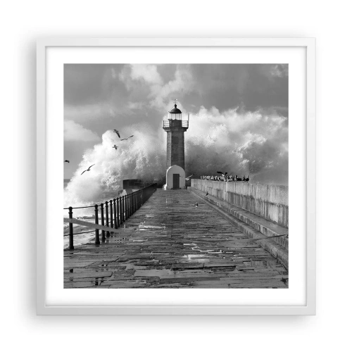 Plakát v bílém rámu - Nebojácná - 50x50 cm