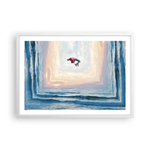 Plakát v bílém rámu - Do jiné dimenze - 70x50 cm