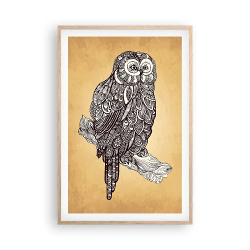 Plakát v rámu světlý dub - Mistrovské ornamenty moudrosti - 61x91 cm