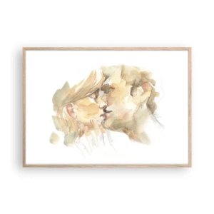 Plakát v rámu světlý dub - Nalezena polovina? - 100x70 cm