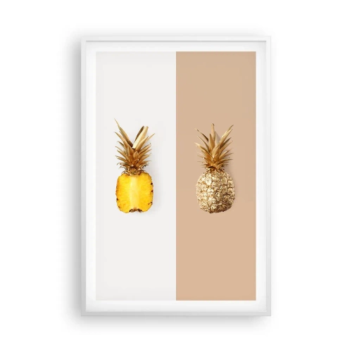 Plakát v bílém rámu - Ananas pro nás - 61x91 cm