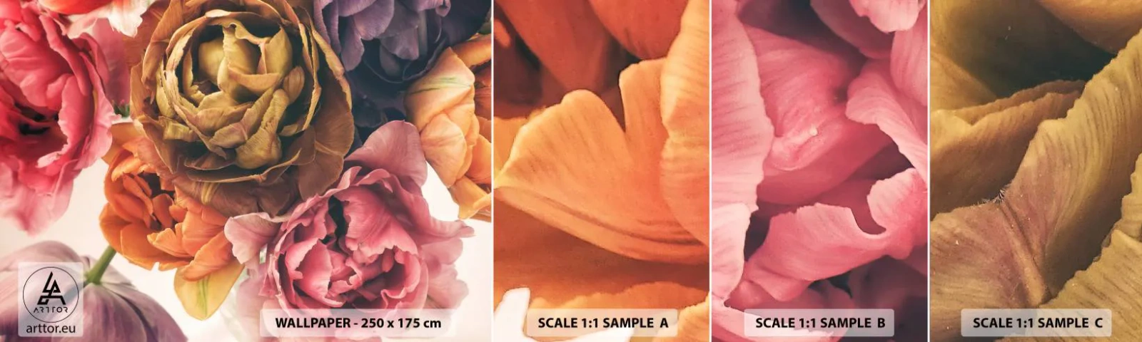 Fototapeta Vzorek Standard Eco - Oslava života - Kytice květin, Květiny, Pivoňka - 100x30 cm