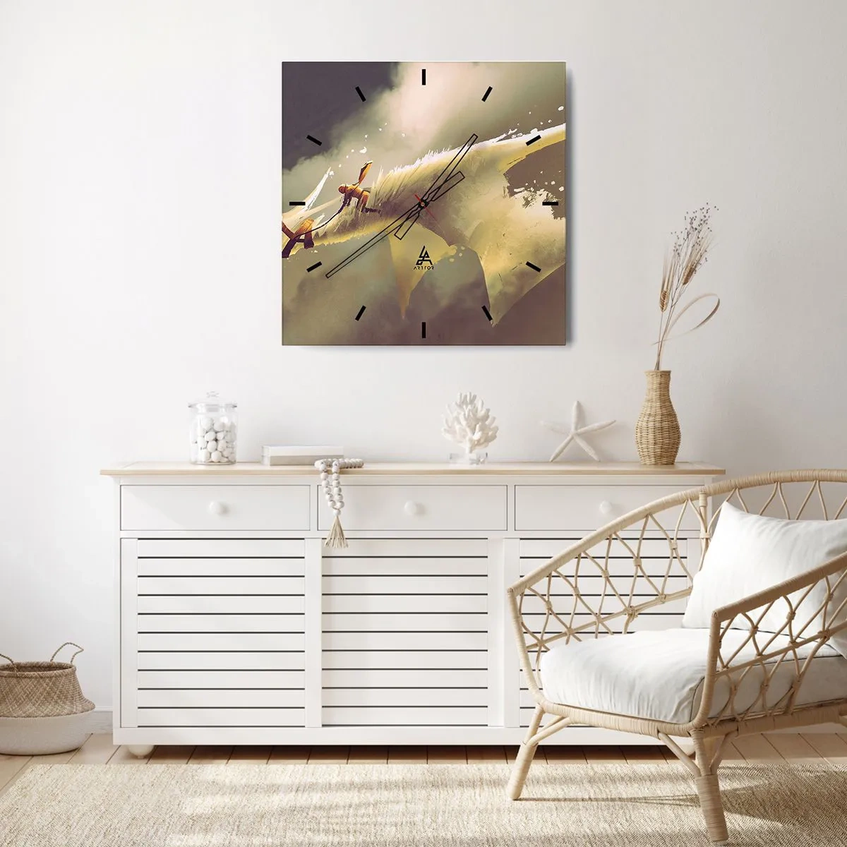 Nástěnné hodiny - Zachránit svět - 40x40 cm