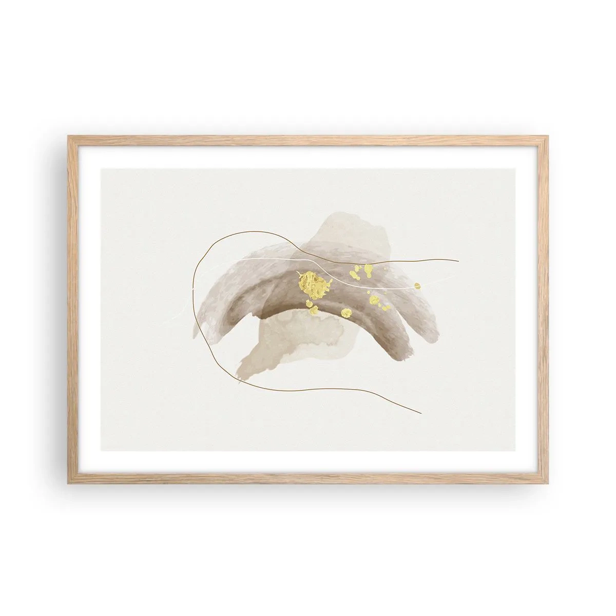 Plakát v rámu světlý dub - Vesmírná bytost - 70x50 cm