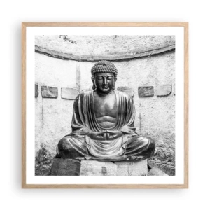 Plakát v rámu světlý dub - U zdroje klidu - 60x60 cm