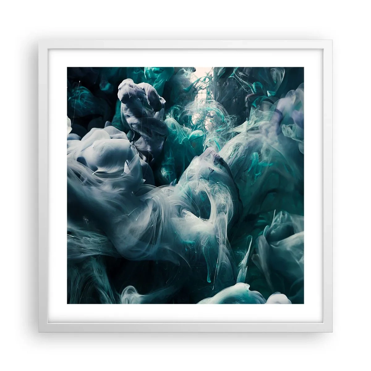 Plakát v bílém rámu - Pohyb barvy - 50x50 cm