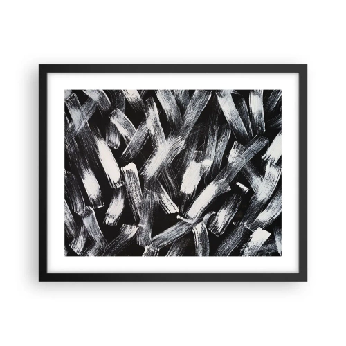 Plakát v černém rámu - Abstrakce v industriálním duchu - 50x40 cm