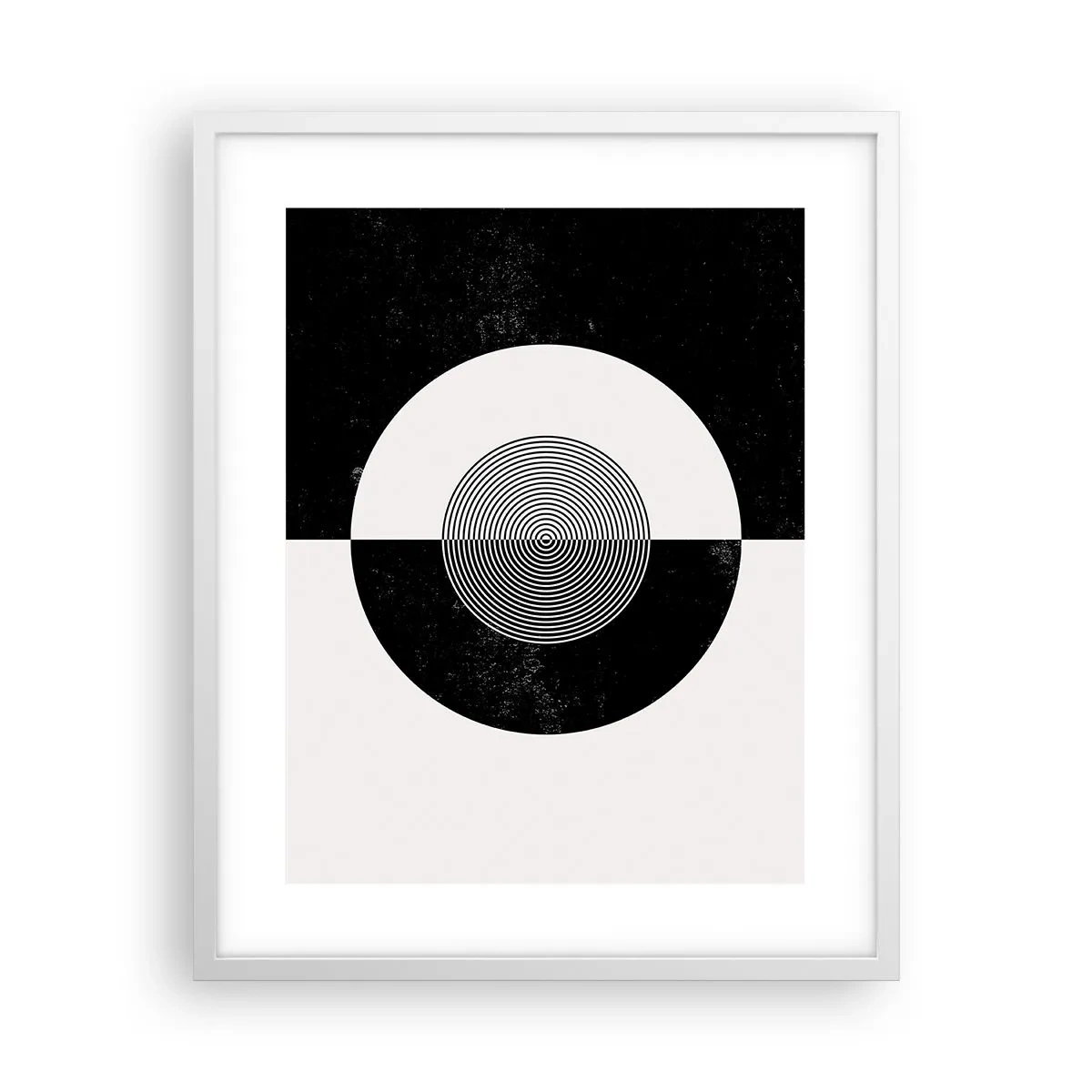 Plakát v bílém rámu - Harmonie v černé a bílé - 40x50 cm