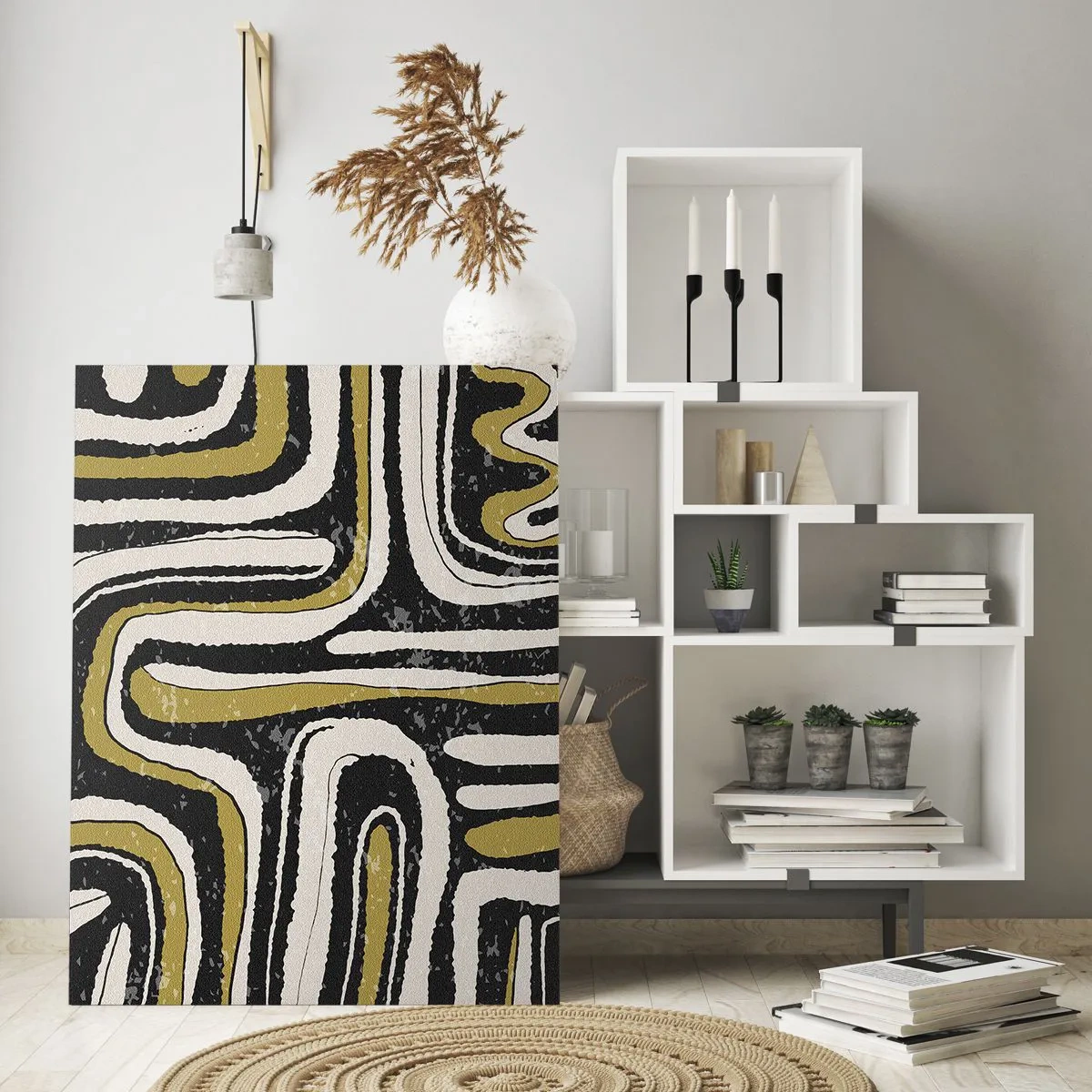 Obraz na skle - Kompozice: trakty a uličky - 80x120 cm