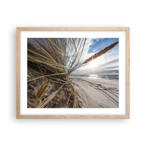 Plakát v rámu světlý dub - Setkání živlů - 50x40 cm