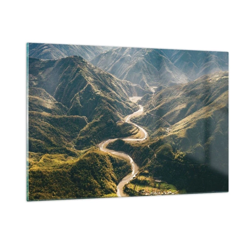 Obraz na skle - Přímo ze srdce hor - 120x80 cm