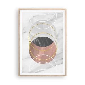 Plakát v rámu světlý dub - Hudba sfér - 70x100 cm