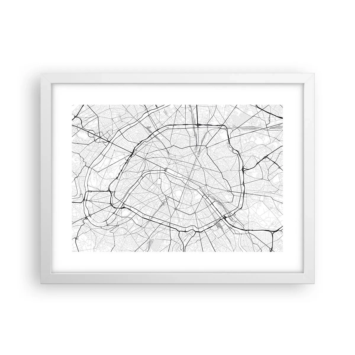 Plakát v bílém rámu - Květ Paříže - 40x30 cm