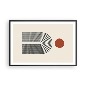 Plakát v černém rámu - Magnetismus tvarů a barev - 91x61 cm