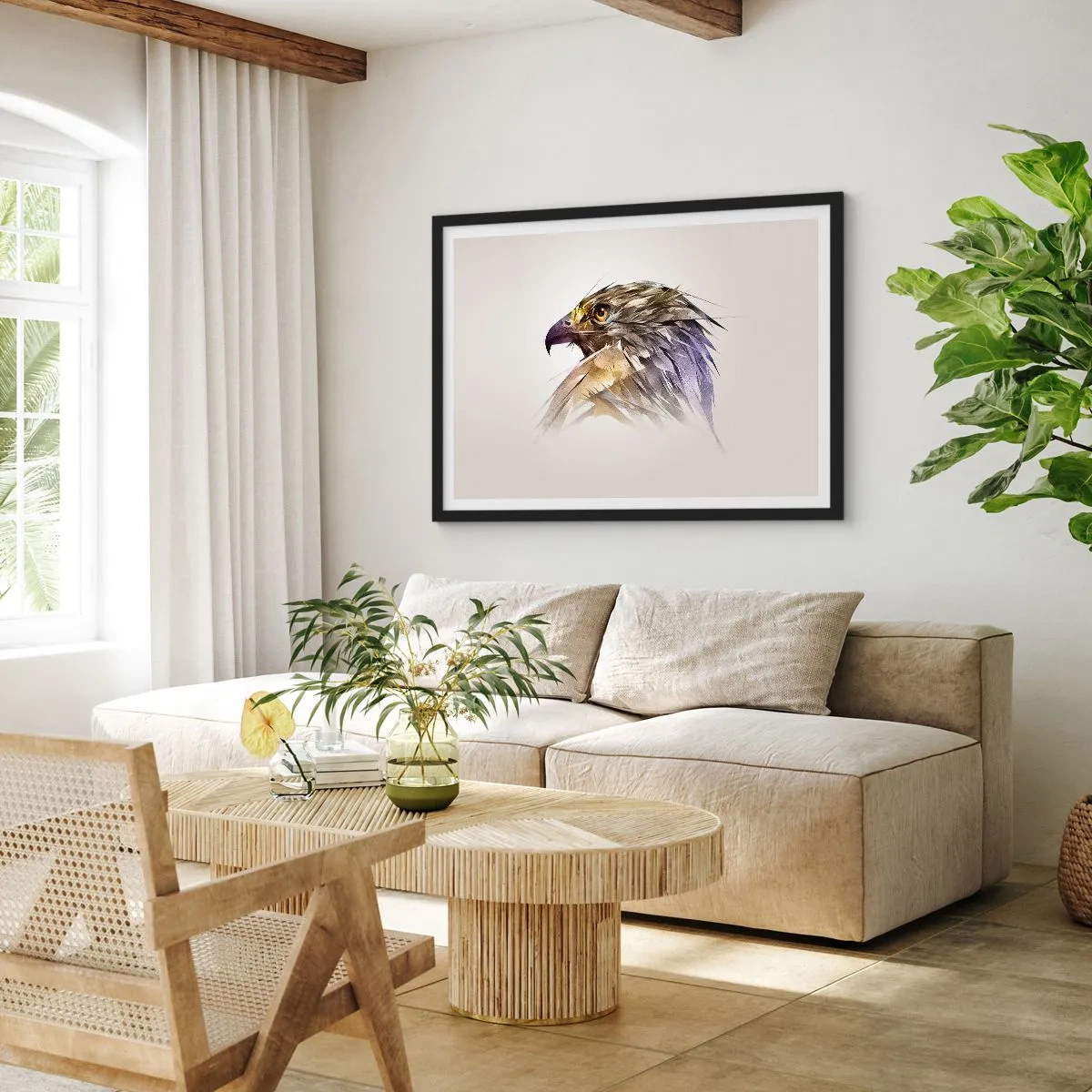 Plakát v černém rámu - Portrét bojovníka - 100x70 cm