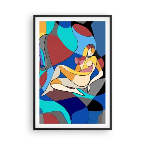 Plakát v černém rámu - Kubistický akt - 61x91 cm