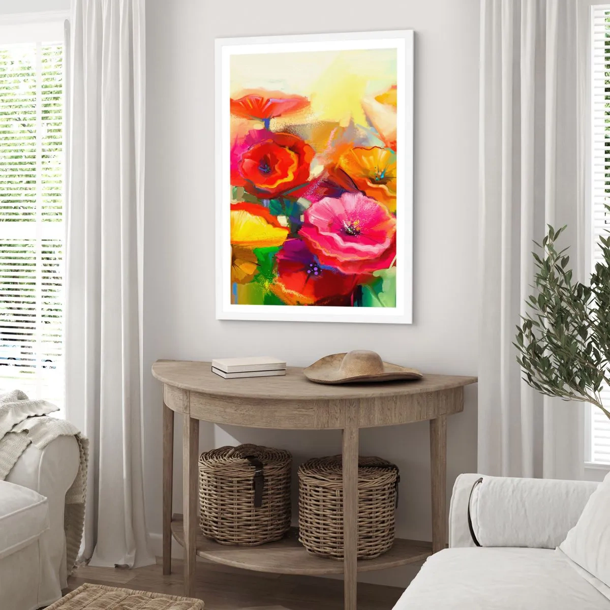 Plakát v bílém rámu - Nejenom červené - 61x91 cm