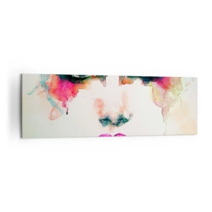 Obraz na plátně - Portrét malovaný duhou - 160x50 cm