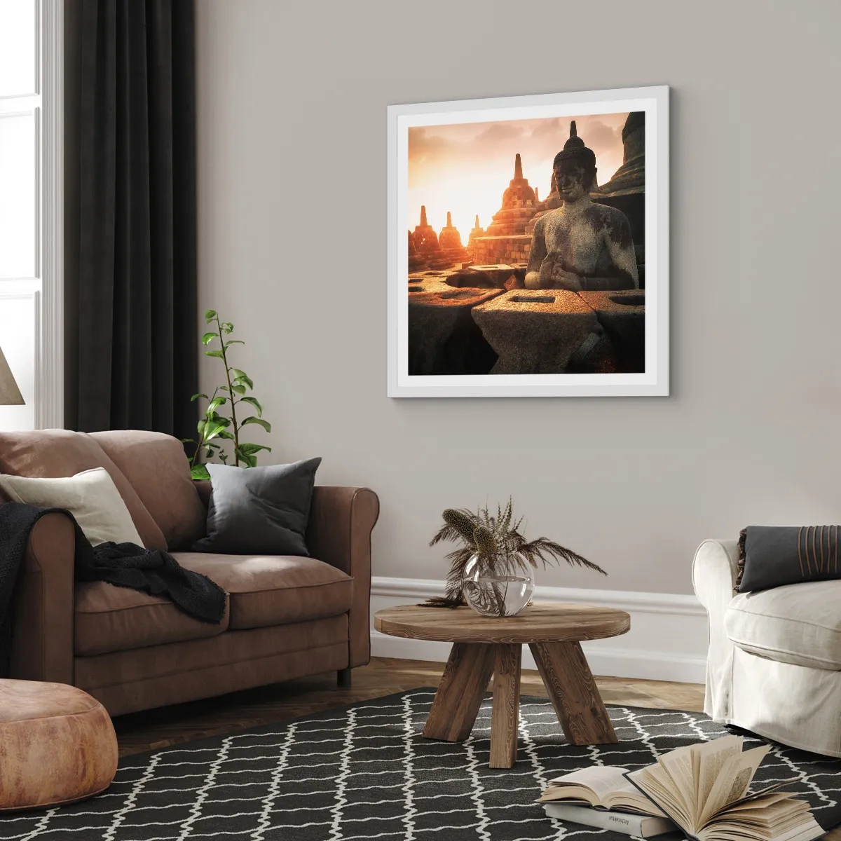 Plakát v bílém rámu - Počasí velké moudrosti - 30x30 cm