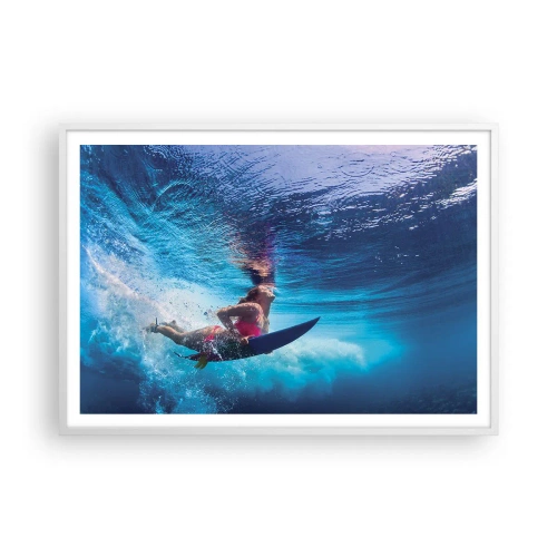 Plakát v bílém rámu - Hloubka radosti - 100x70 cm