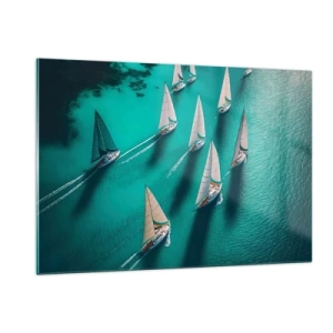 Obraz na skle - Zápasení s větrem - 120x80 cm