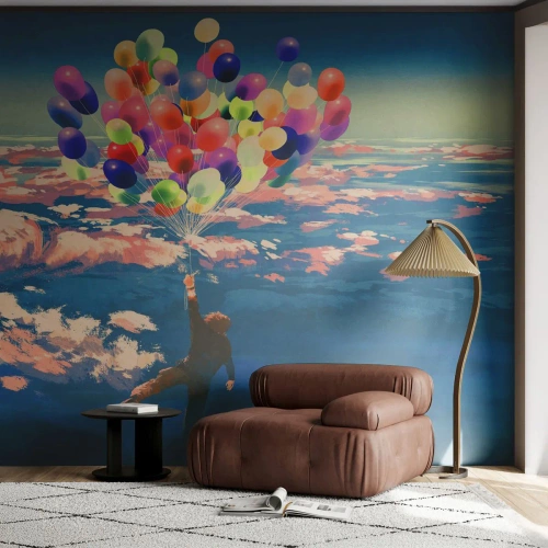 Fototapeta Samolepicí Deluxe Sticker - Splněné sny dětství - Pro děti, Barevné balónky, Abstrakce - 100x70 cm