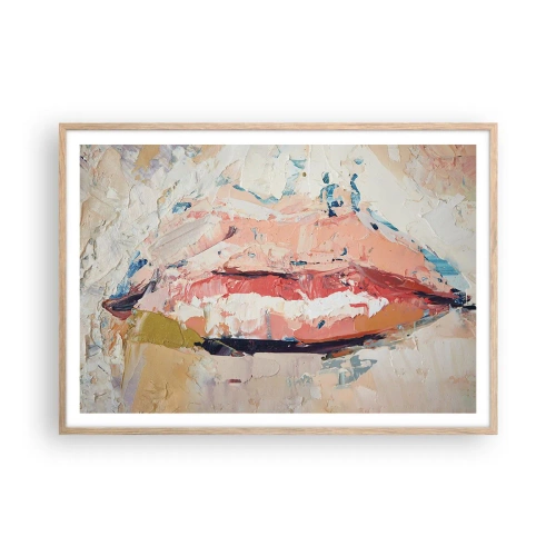 Plakát v rámu světlý dub - Probouzí smysly - 100x70 cm