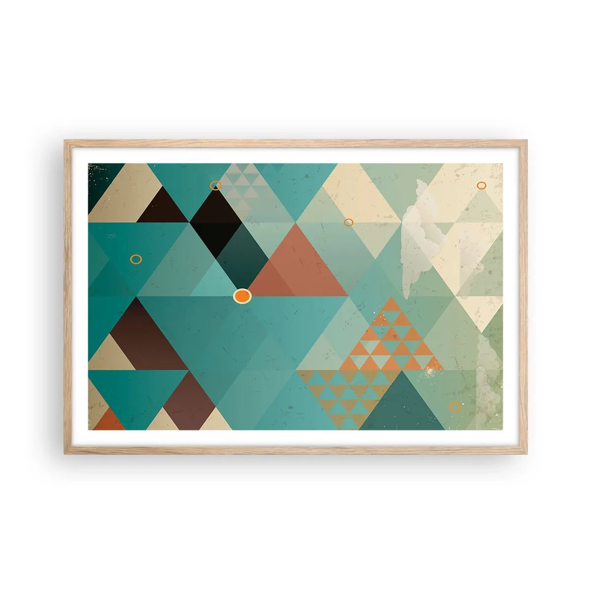 Plakát v rámu světlý dub - Jednota mnohosti, mnohost jednoty - 91x61 cm