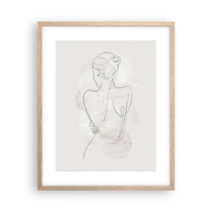 Plakát v rámu světlý dub - Jako citlivý nástroj - 40x50 cm