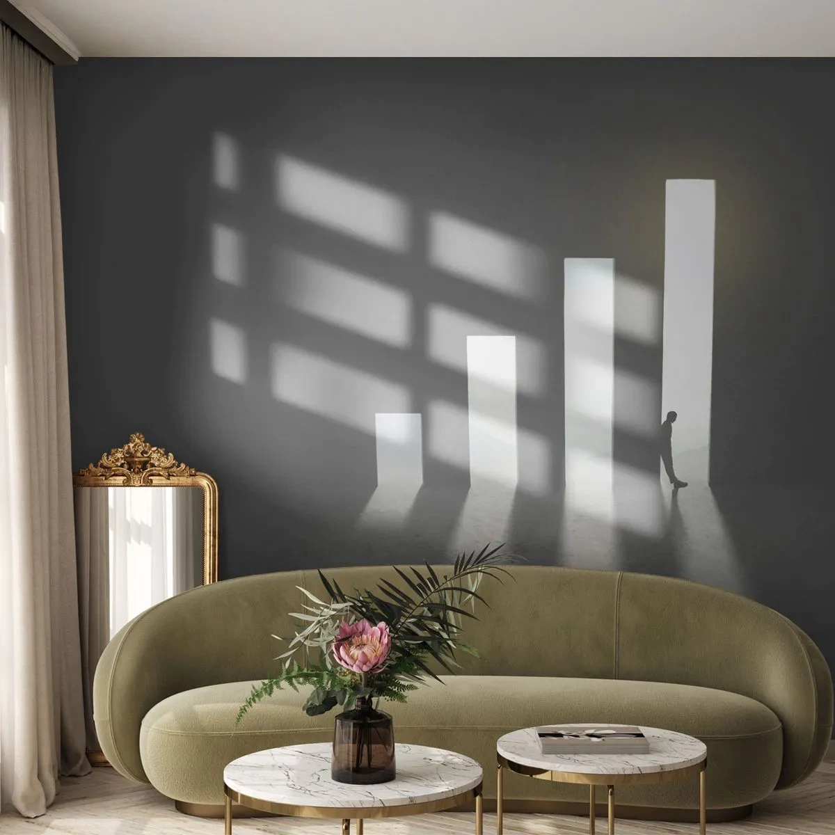 Fototapeta Premium Canvas - Úspěch – imprese - podnikání, Architektura, Muž - 150x105 cm