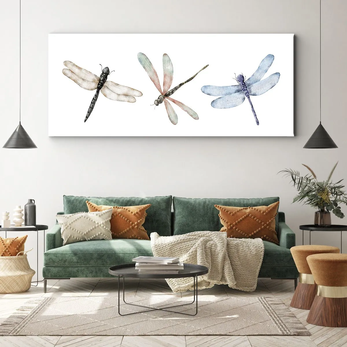 Obraz na plátně - Beztížné vážky - 100x40 cm