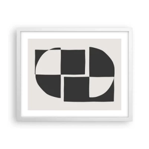 Plakát v bílém rámu - Antitéza – syntéza - 50x40 cm