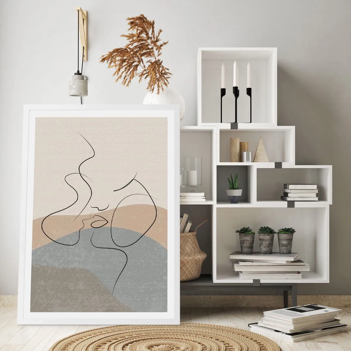 Plakát v bílém rámu - Jako tah štětcem - 40x50 cm