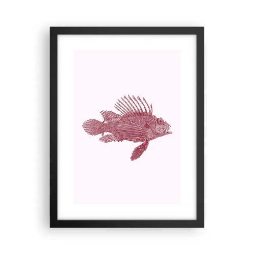 Plakát v černém rámu - Obyvatelka exotických vod - 30x40 cm